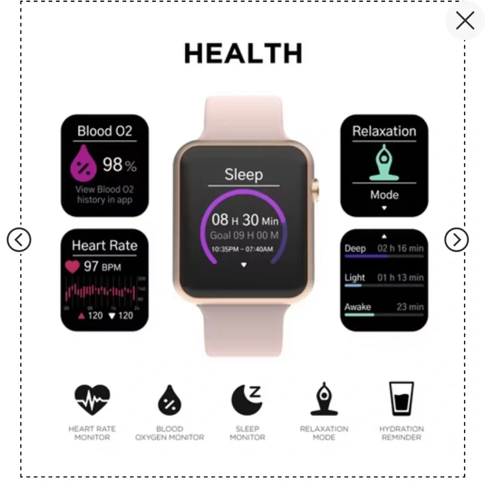 iTouch Wearables Air 4 Jillian Michaels Smartwatch - Brand New in box!